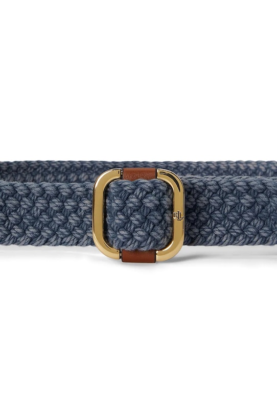 Lauren Ralph Lauren pasek damski bawełniany 412P10550 niebieski SS26