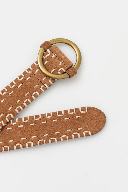 Sessun pasek damski zamszowy 26216004 brązowy SS26