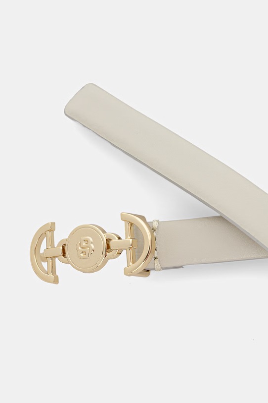 BOSS pasek damski skórzany Beynon-G 50563770 biały SS26