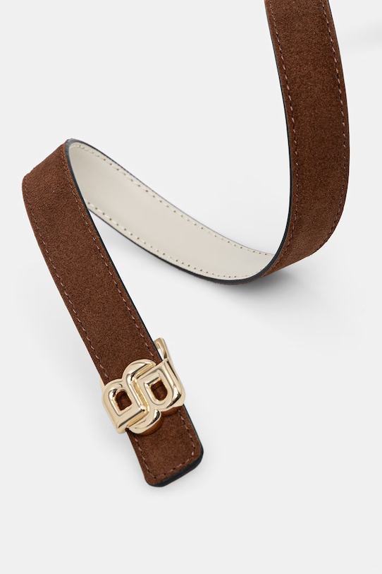 BOSS pasek damski skórzany B Icon-G 50563785 brązowy SS26