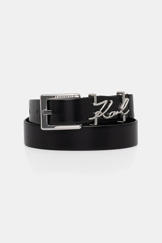 Karl Lagerfeld pasek damski skórzany K/SIGNATURE czarny B2W33038
