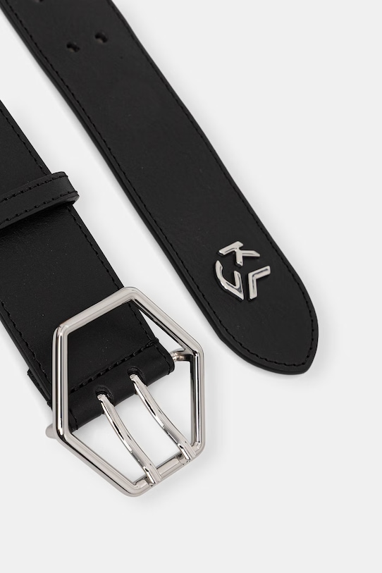 Δερμάτινη ζώνη Karl Lagerfeld Jeans B2W33010 μαύρο SS26