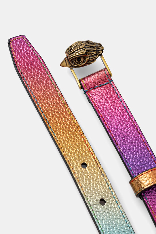Kurt Geiger London pasek damski skórzany Eagle Belt 5255869109 różowy SS26