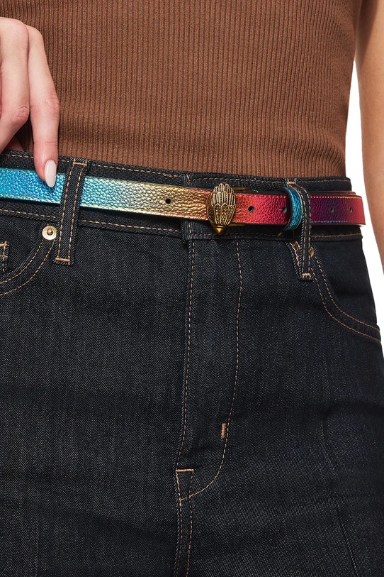 Kurt Geiger London ženski usnjeni pas Eagle Belt roza 5255869109