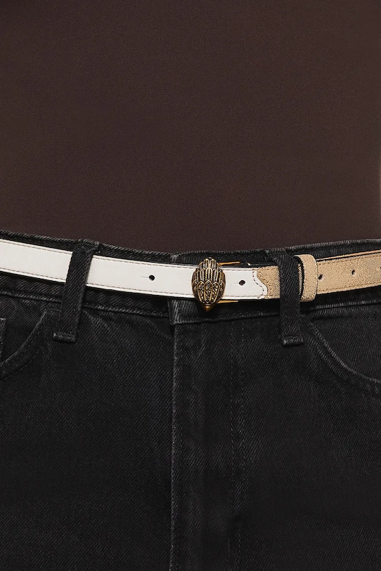 Kurt Geiger London pásek dámský kožený Eagle Belt béžová 5255815129