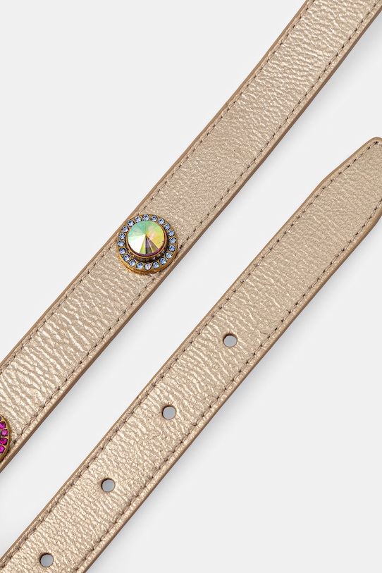 Kurt Geiger London pasek damski skórzany Octavia Belt 5632761109 złoty SS26