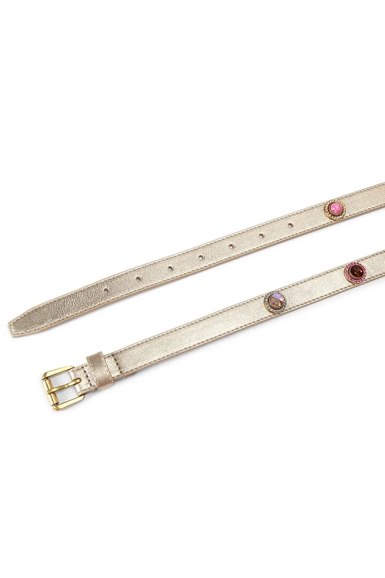 Kurt Geiger London pas ženski usnjeni Octavia Belt 5632761109 zlata SS26