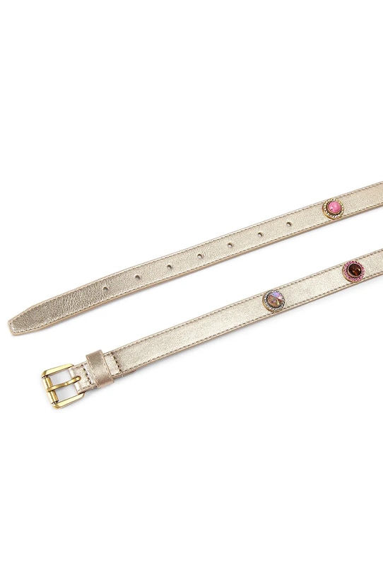 Kurt Geiger London cintura da donna in pelle Octavia Belt 5632761109 oro SS26