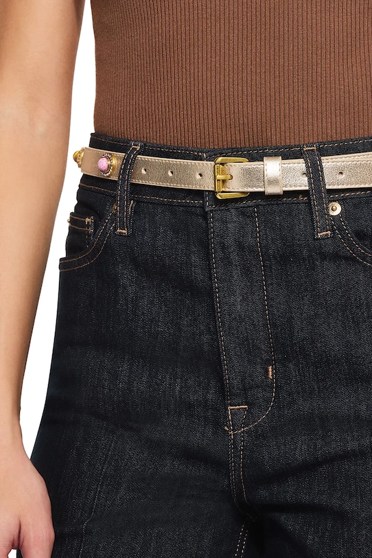 Kurt Geiger London cintura da donna in pelle Octavia Belt oro 5632761109