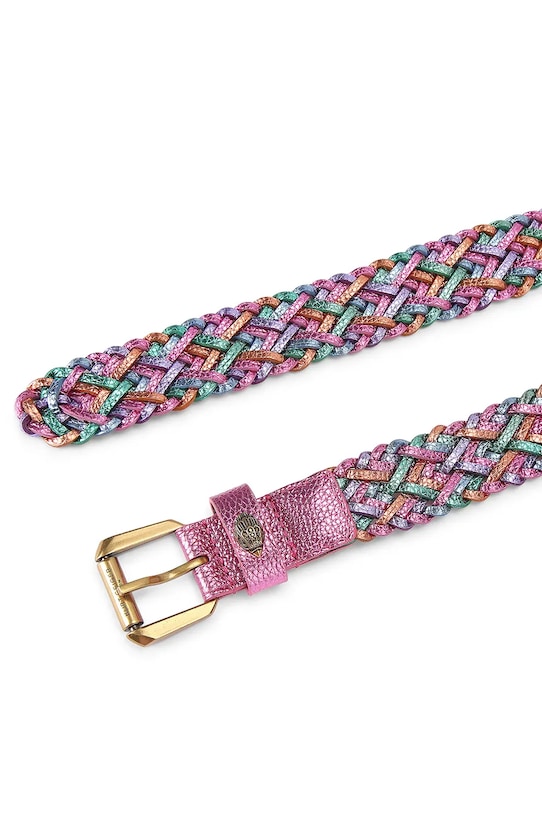 Kurt Geiger London cintura da donna in pelle Kensington Weave 5633369109 rosa SS26