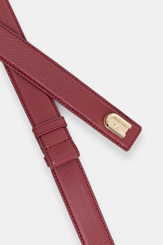 Furla pasek damski skórzany WC00065.ARE000.CGQ00 bordowy SS26