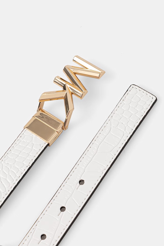 MICHAEL Michael Kors pasek damski skórzany 29MKWB557918 biały SS26