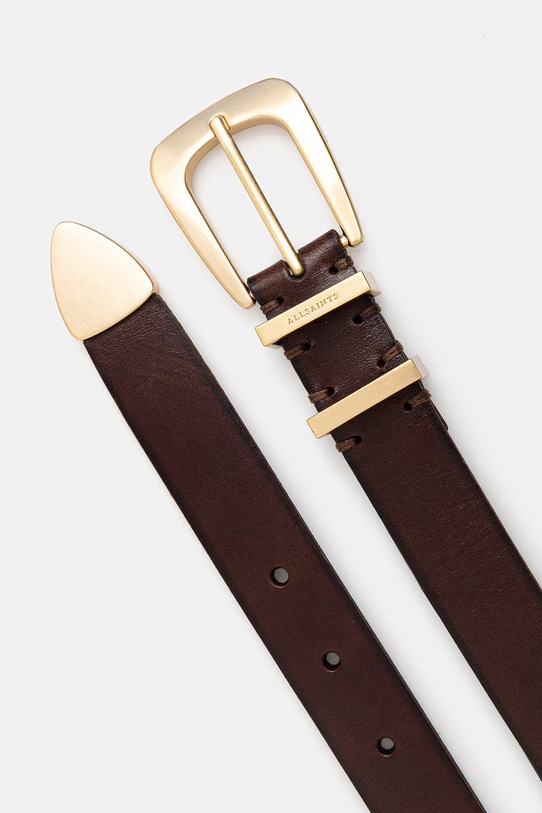 AllSaints pasek damski skórzany 29ASWB543758 brązowy SS26