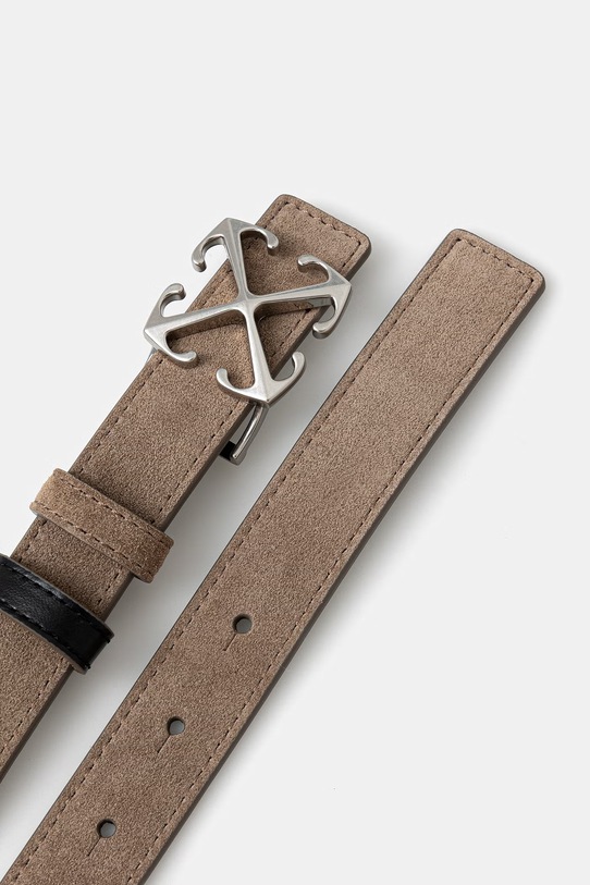 Off-White колан от велур дамски OWRB133S26LEA001 бежов SS26