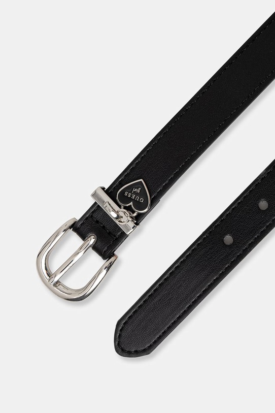 Guess pasek dziecięcy z imitacji skóry J6GZ27.WHEG0.PPY2.M czarny SS26