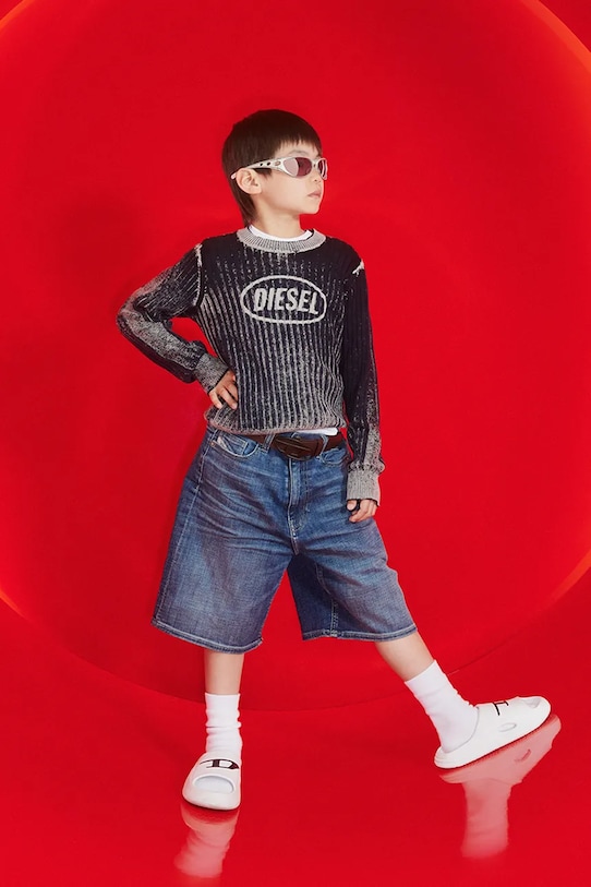 Chłopiec Diesel pasek skórzany dziecięcy B1DRN BELTS J02595.KXBLR brązowy