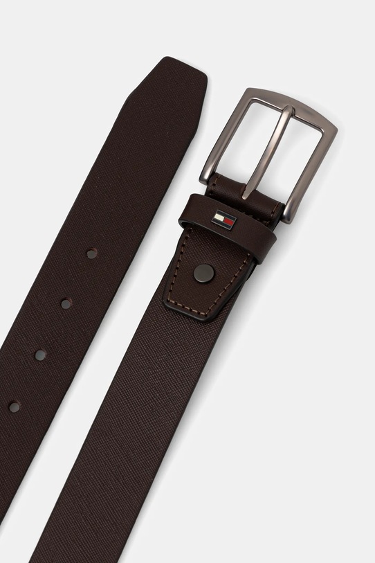 Tommy Hilfiger pasek skórzany AM0AM14066 brązowy SS26