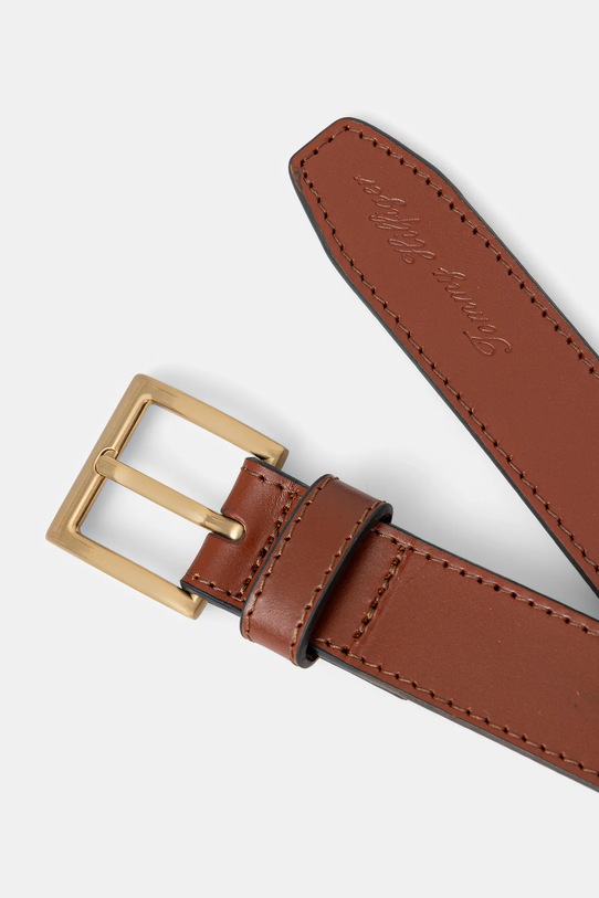 Tommy Hilfiger pasek skórzany AM0AM14067 brązowy SS26