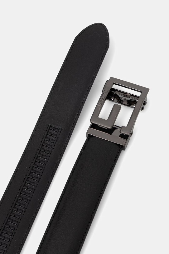 Δερμάτινη ζώνη Guess BM7853.P5435 μαύρο SS26
