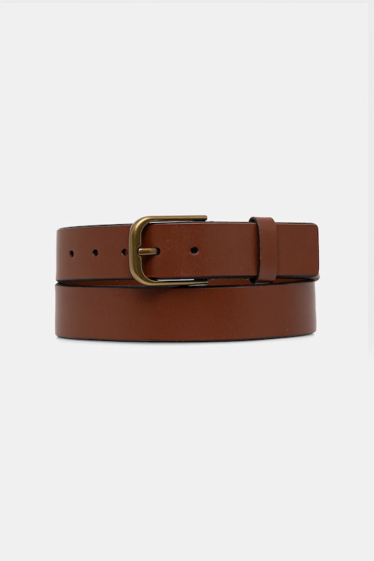 Tommy Jeans pasek skórzany brązowy AM0AM13846