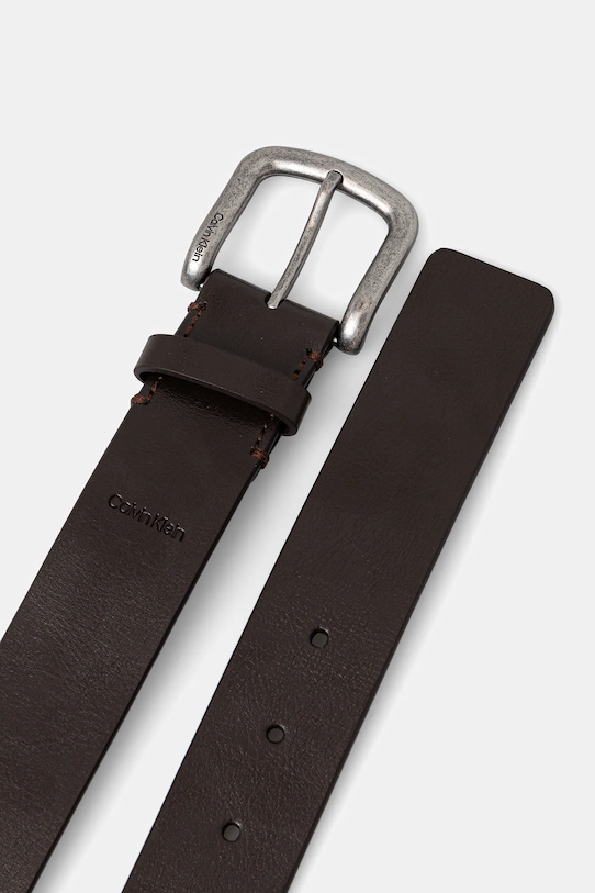 Δερμάτινη ζώνη Calvin Klein LV04D7041G καφέ SS26