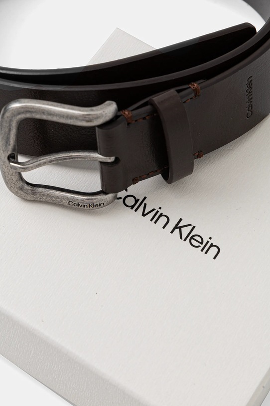 Αξεσουάρ Δερμάτινη ζώνη Calvin Klein LV04D7041G καφέ
