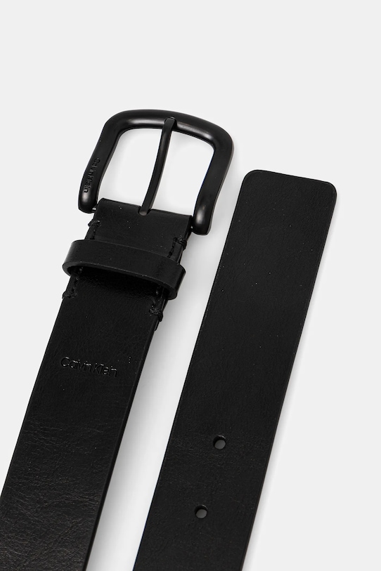 Δερμάτινη ζώνη Calvin Klein LV04D7041G μαύρο SS26