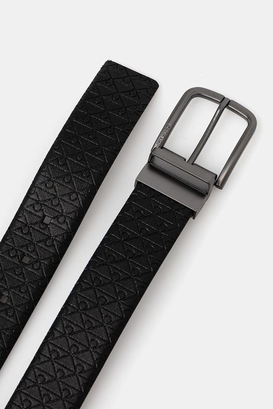 Αναστρέψιμη δερμάτινη ζώνη Calvin Klein LV04D7042G μαύρο SS26