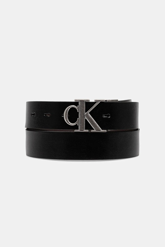 Calvin Klein pasek dwustronny imitacja skóry licowej czarny LV04D7049G