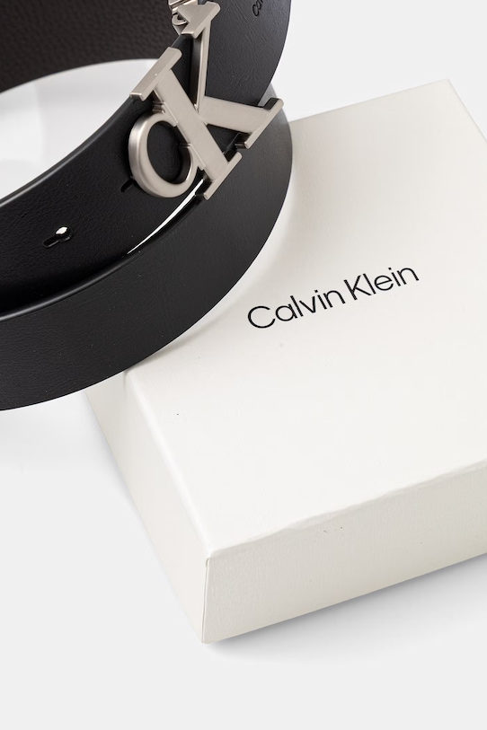 Calvin Klein dvostrani remen za muškarce kožni crna LV04D7049G