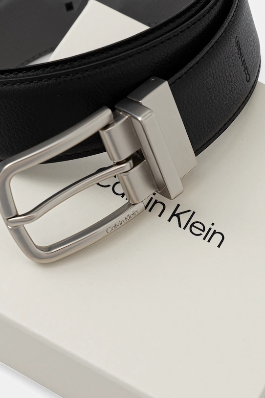 Αξεσουάρ Αναστρέψιμη δερμάτινη ζώνη Calvin Klein LV04D7050G μαύρο