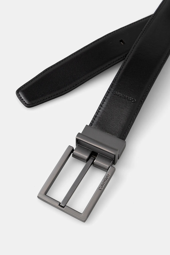 Calvin Klein pasek skórzany dwustronny LV04D7052G czarny SS26