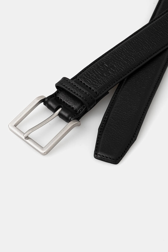 Marc O'Polo pasek skórzany 5000009115 czarny SS26