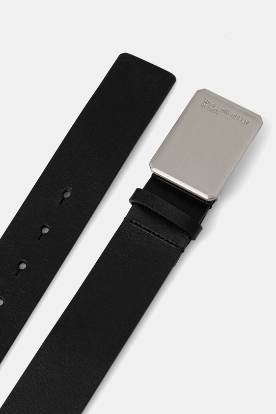 Karl Lagerfeld Jeans pasek skórzany B1M33066 czarny SS26