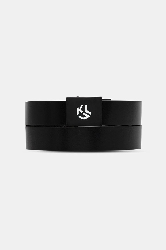 Karl Lagerfeld Jeans pasek skórzany dwustronny czarny B1M33107