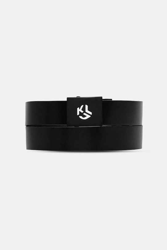 Karl Lagerfeld Jeans pasek skórzany dwustronny czarny B1M33107