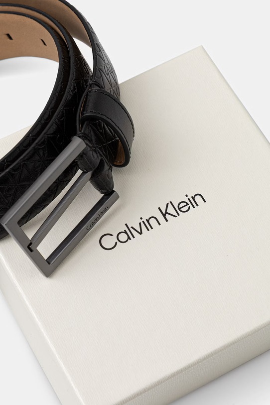 Doplnky Calvin Klein opasok pánsky kožený LV04D7078G čierna