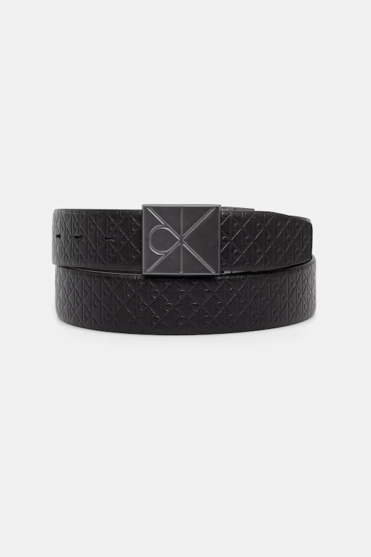 Calvin Klein pasek dwustronny męski skórzany czarny LV04D7083G