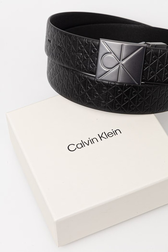 Akcesoria Calvin Klein pasek dwustronny męski skórzany LV04D7083G czarny