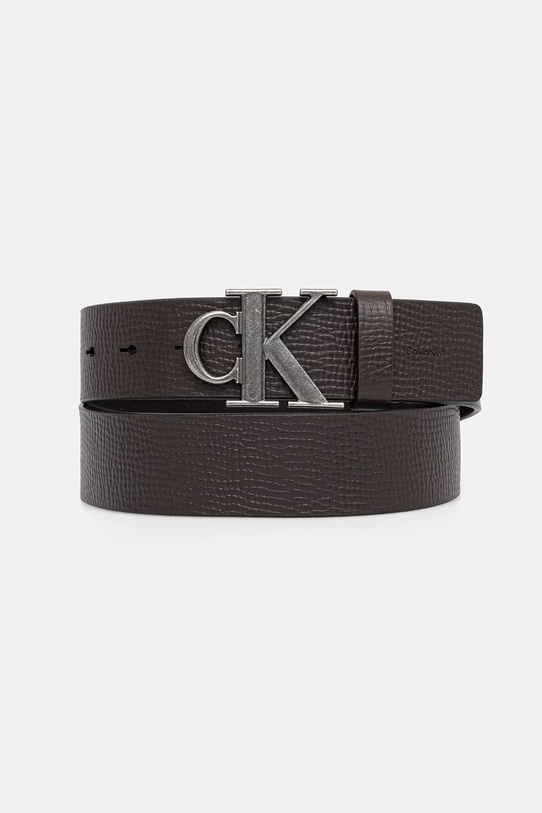 Calvin Klein pásek pánský kožený hnědá LV04D7085G