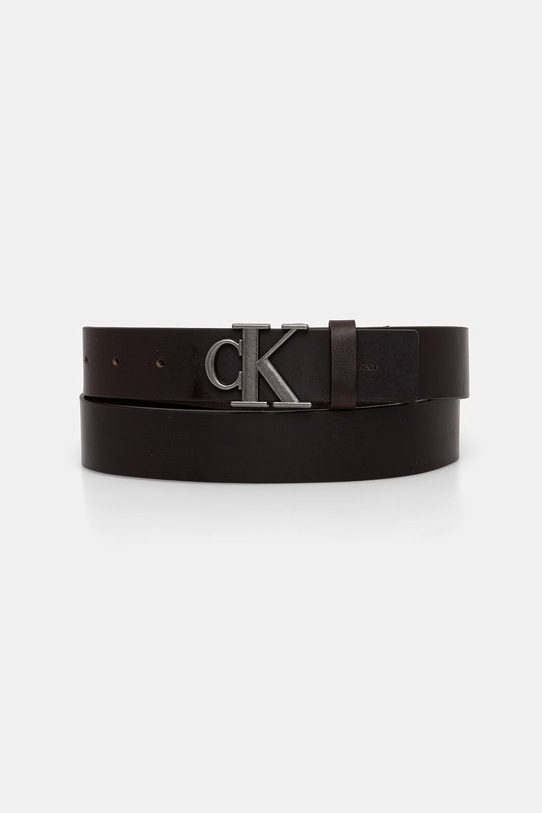 Calvin Klein Колан мъжки от кожа кафяв LV04D7091G