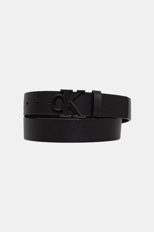 Calvin Klein pásek pánský kožený černá LV04D7091G