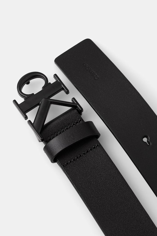 Calvin Klein pásek pánský kožený LV04D7091G černá SS26