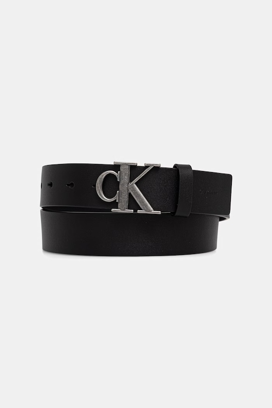 Calvin Klein pásek pánský kožený černá LV04D7091G