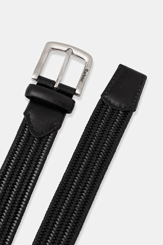 Barbour pasek pleciony damski skórzany MAC0486 czarny SS26