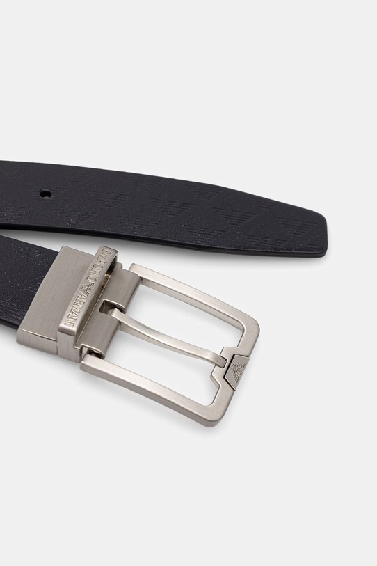 Emporio Armani pasek skórzany Y4S502.Y221E granatowy SS26