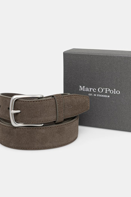 Akcesoria Marc O'Polo pasek męski zamszowy 5000011537 brązowy