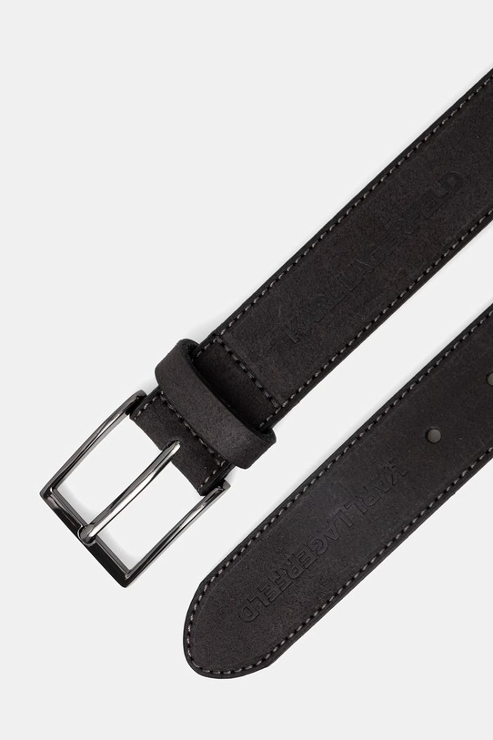 Karl Lagerfeld pasek skórzany 562425.815300 czarny SS26