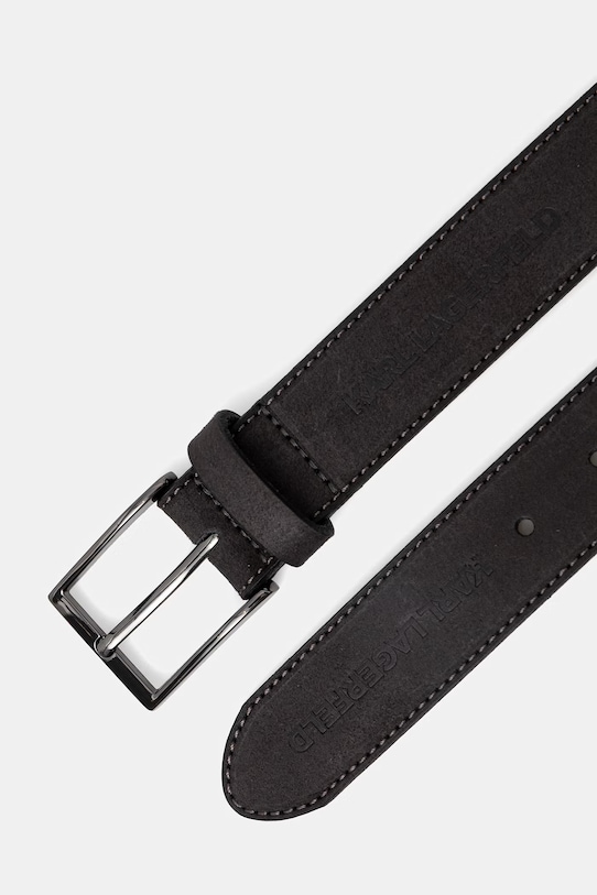 Karl Lagerfeld pasek skórzany 562425.815300 czarny SS26