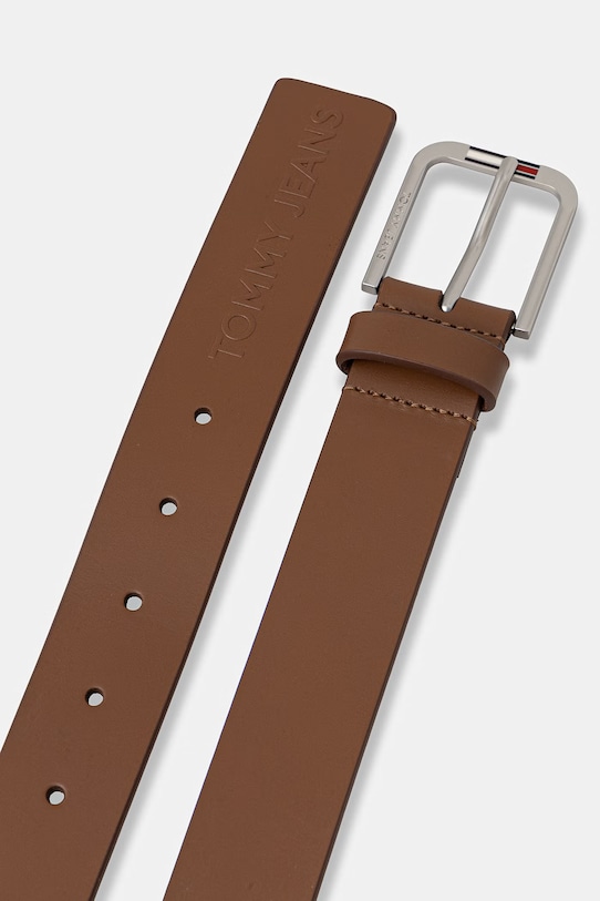 Tommy Jeans pasek męski skórzany AM0AM14234 brązowy SS26